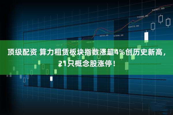 顶级配资 算力租赁板块指数涨超4%创历史新高，21只概念股涨停！